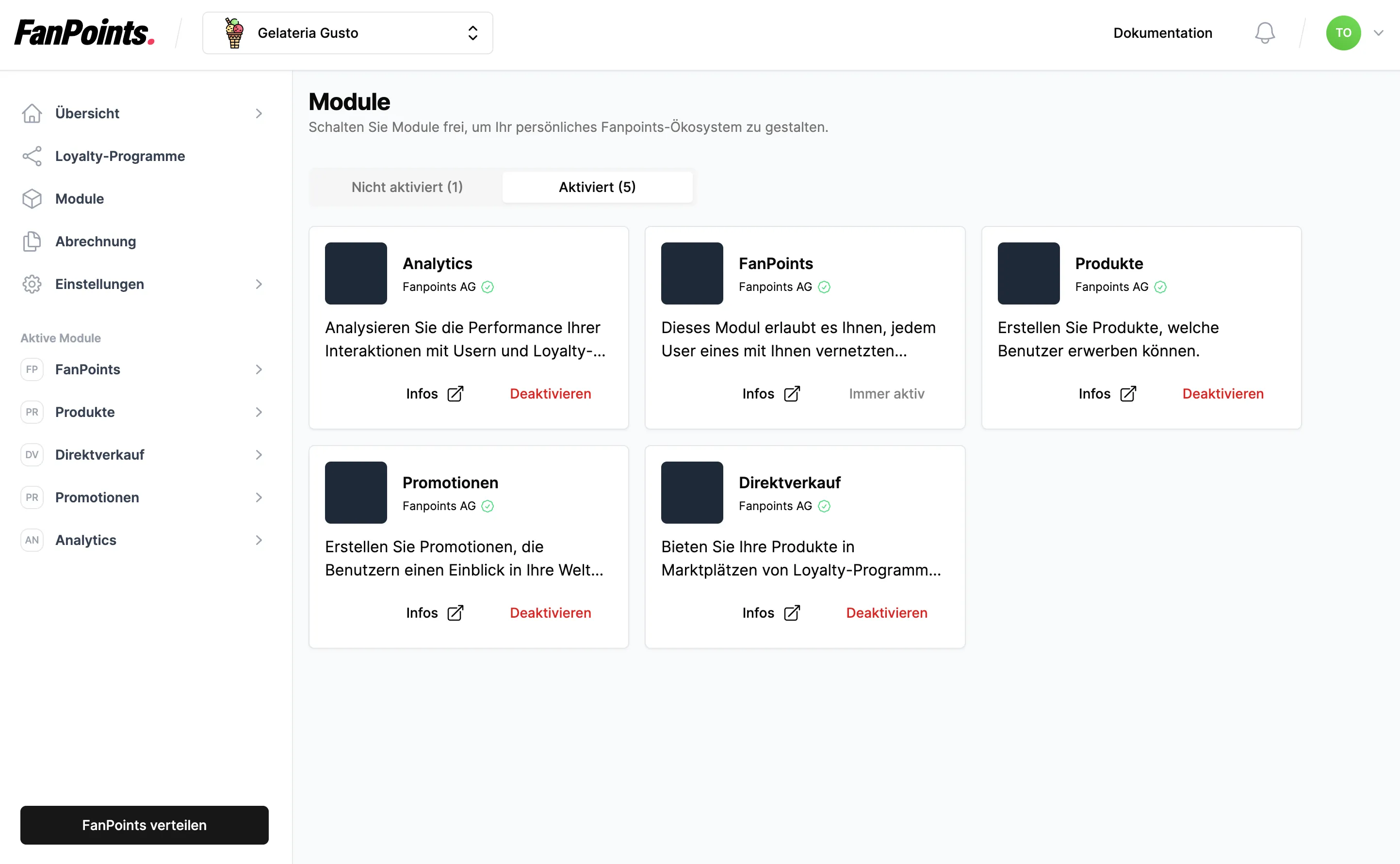 Manage modules.